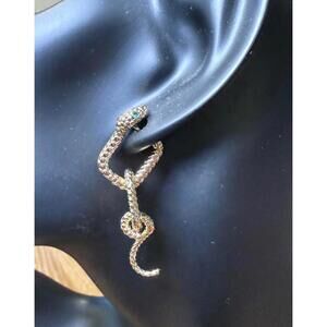 New Nazila Couture Gold Plated Snake Earrings